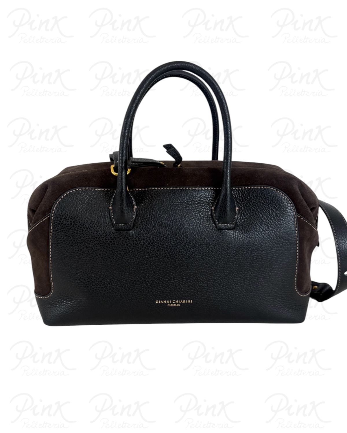 GIANNI CHIARINI Gemma Bauletto Grande 12241-COMM-GRN-CM-14679 Nero/Moka
