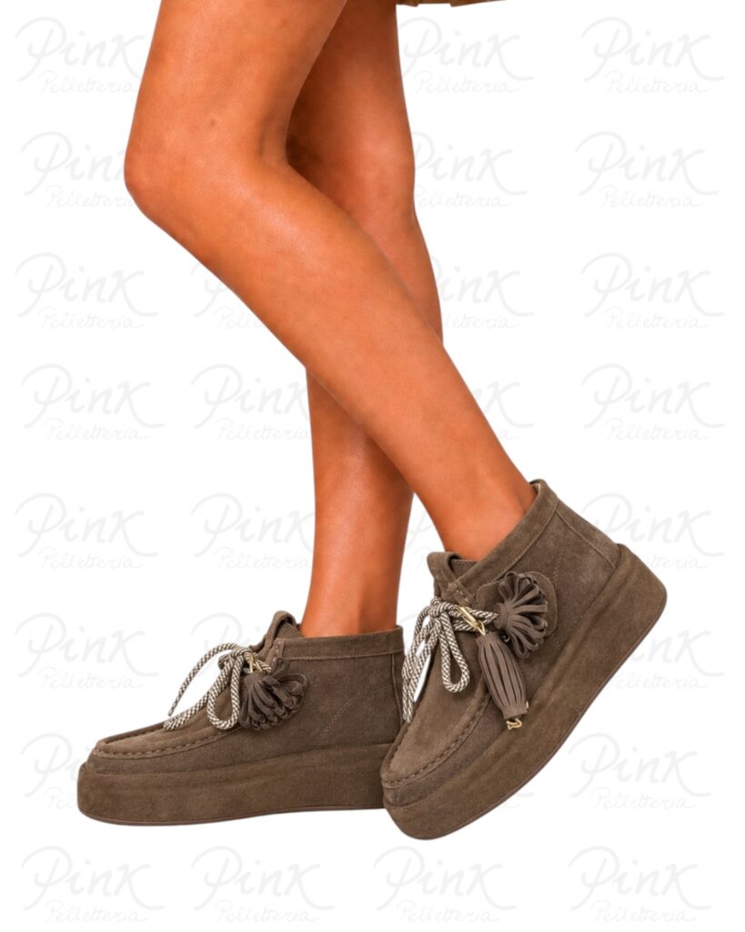 GIO+ Oliva Sneaker Alta Woman Combi LOLA04 Tortora