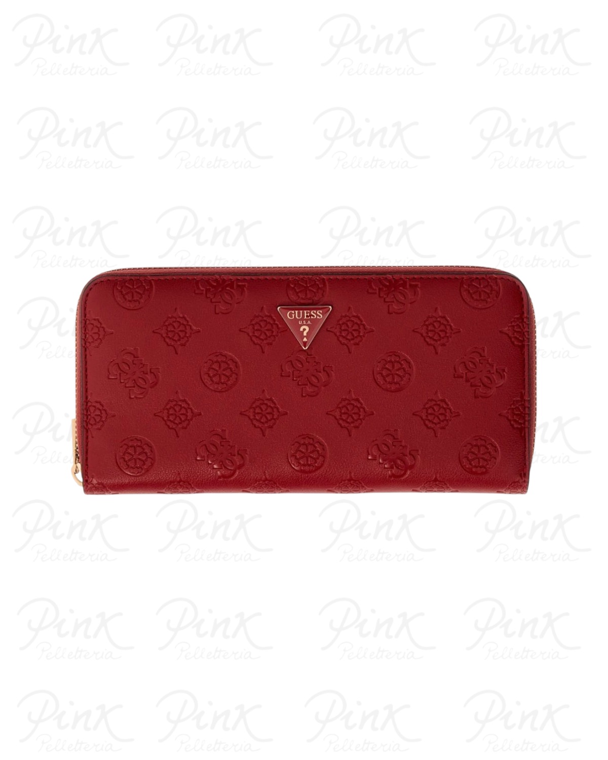 GUESS Diana Large Zip Around SWPD9727146 DCL Dark Cherry Logo