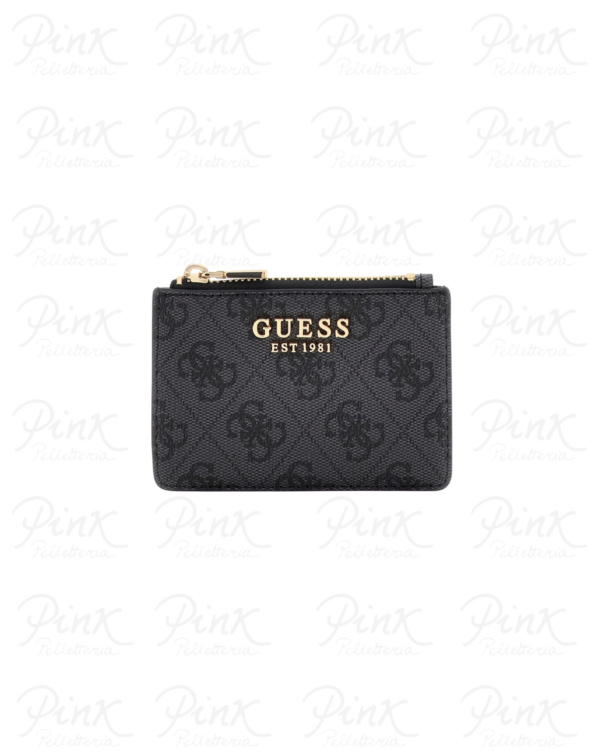 GUESS Laurel II Credit Card Case SWSG7459505 CLO Coal Logo