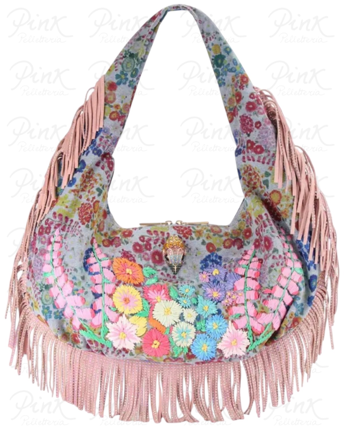 KURT GEIGER Shoreditch L. Hobo Fringe Denim 5053286669 Blue