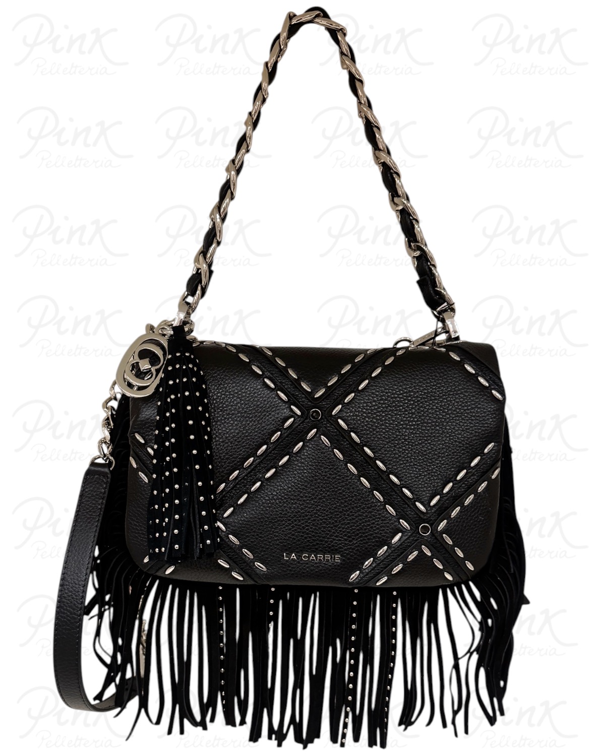 LA CARRIE Isabel Rock Bag M. 162P-BZ-341-TBL Black
