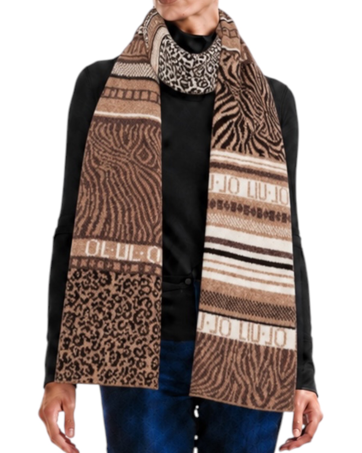 LIU JO Animalier Sciarpa Jacquard 2F6024MA39S S19E1 Animalier - immagine 2