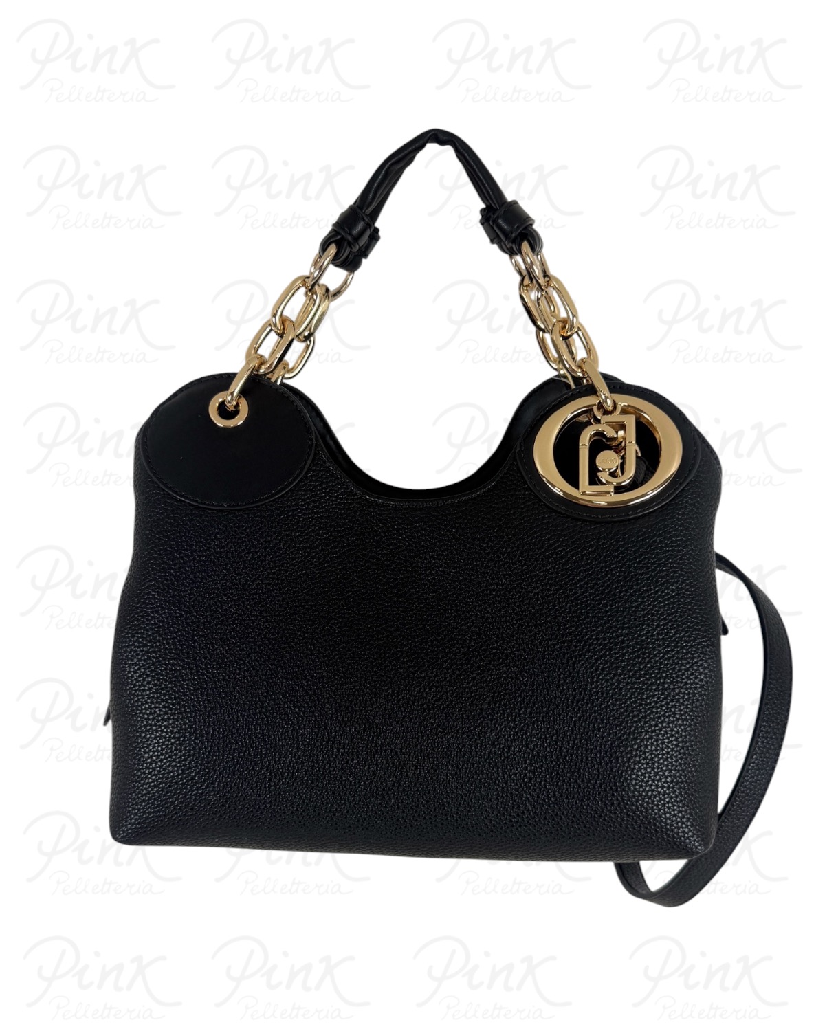 LIU JO Faiza Ecs S Satchel AF6114ES039-B1848 Nero/Brass Gold