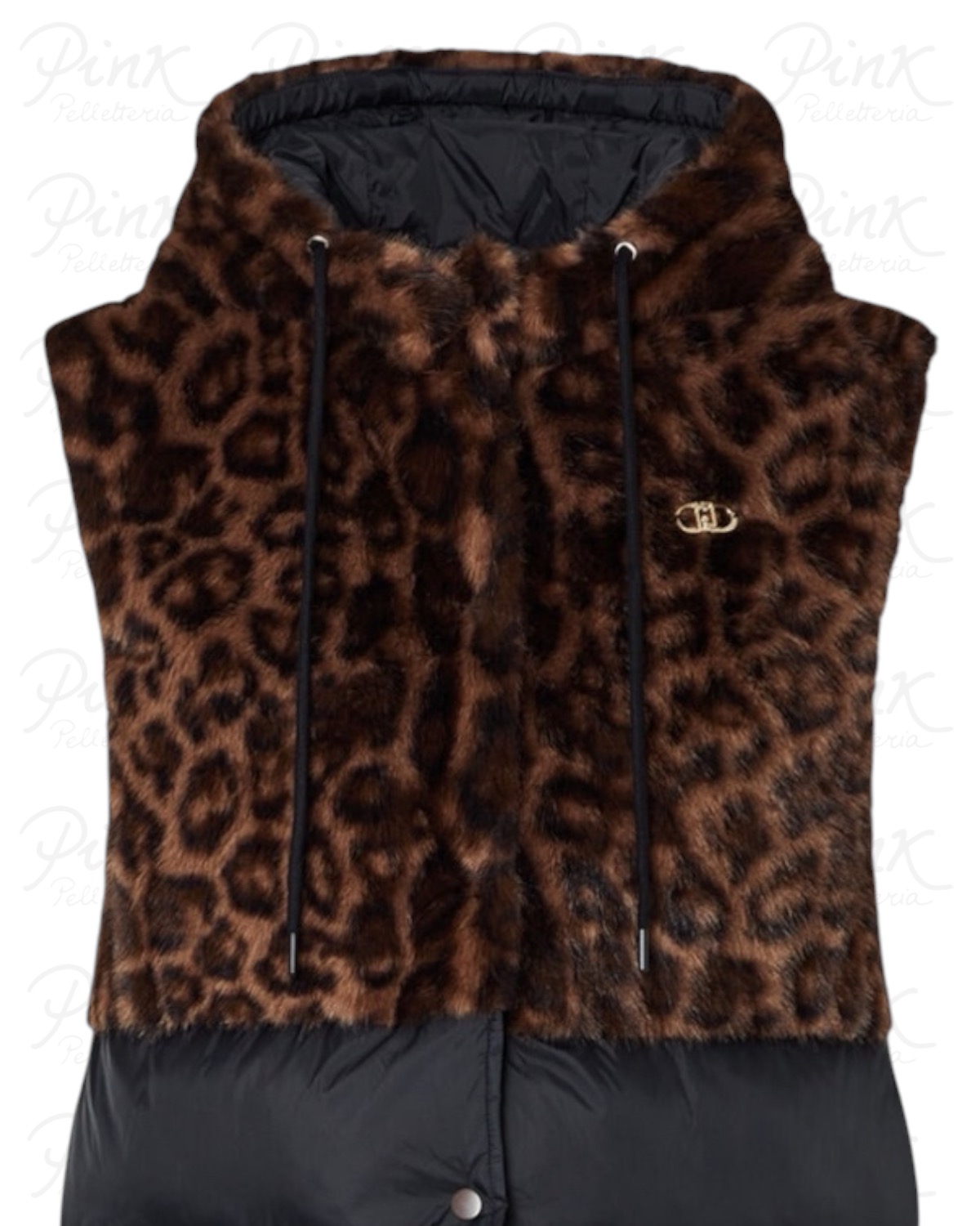 LIU JO Nylon Gilet 2F6052T0300 D5266 Animalier/Black - immagine 3