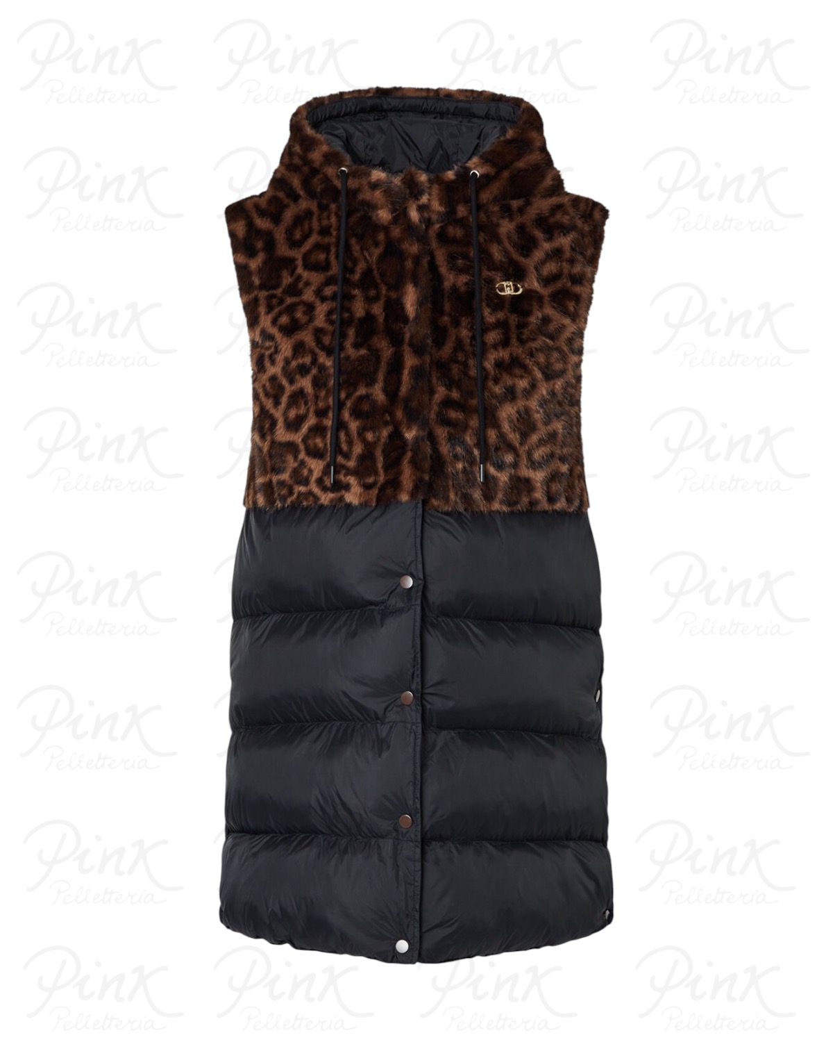 LIU JO Nylon Gilet 2F6052T0300 D5266 Animalier/Black - immagine 2