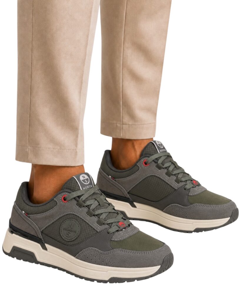 NORTH SAILS Man Bowline Knot Sneaker M-NS62M102 813 Green/Taupe