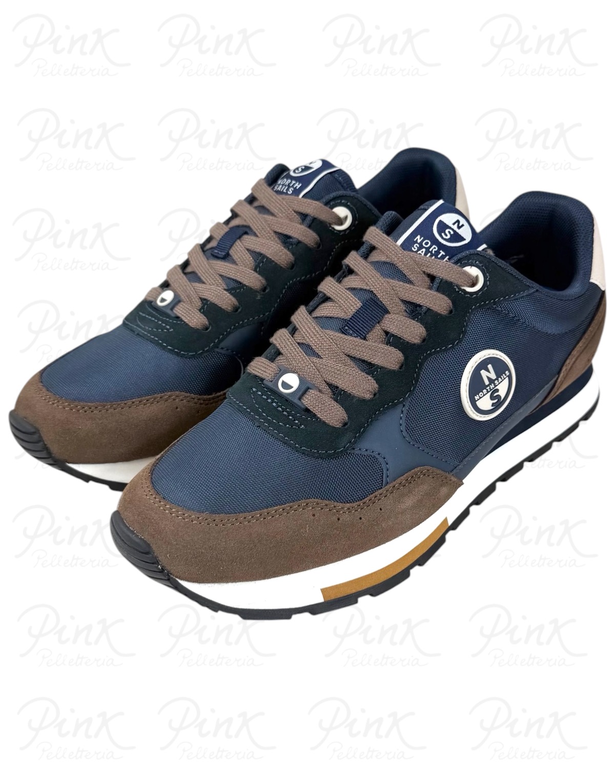 NORTH SAILS Man Rout Classic Sneaker M-NS25M114 828 Navy/Brown - immagine 3