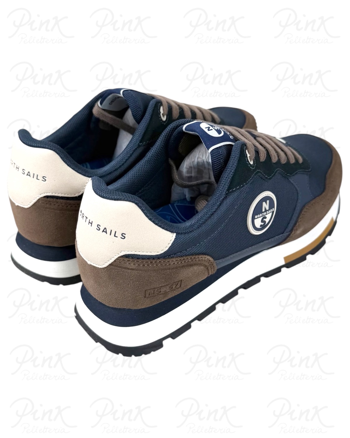 NORTH SAILS Man Rout Classic Sneaker M-NS25M114 828 Navy/Brown - immagine 4