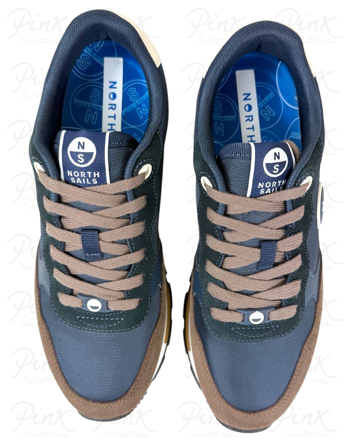NORTH SAILS Man Rout Classic Sneaker M-NS25M114 828 Navy/Brown - immagine 5