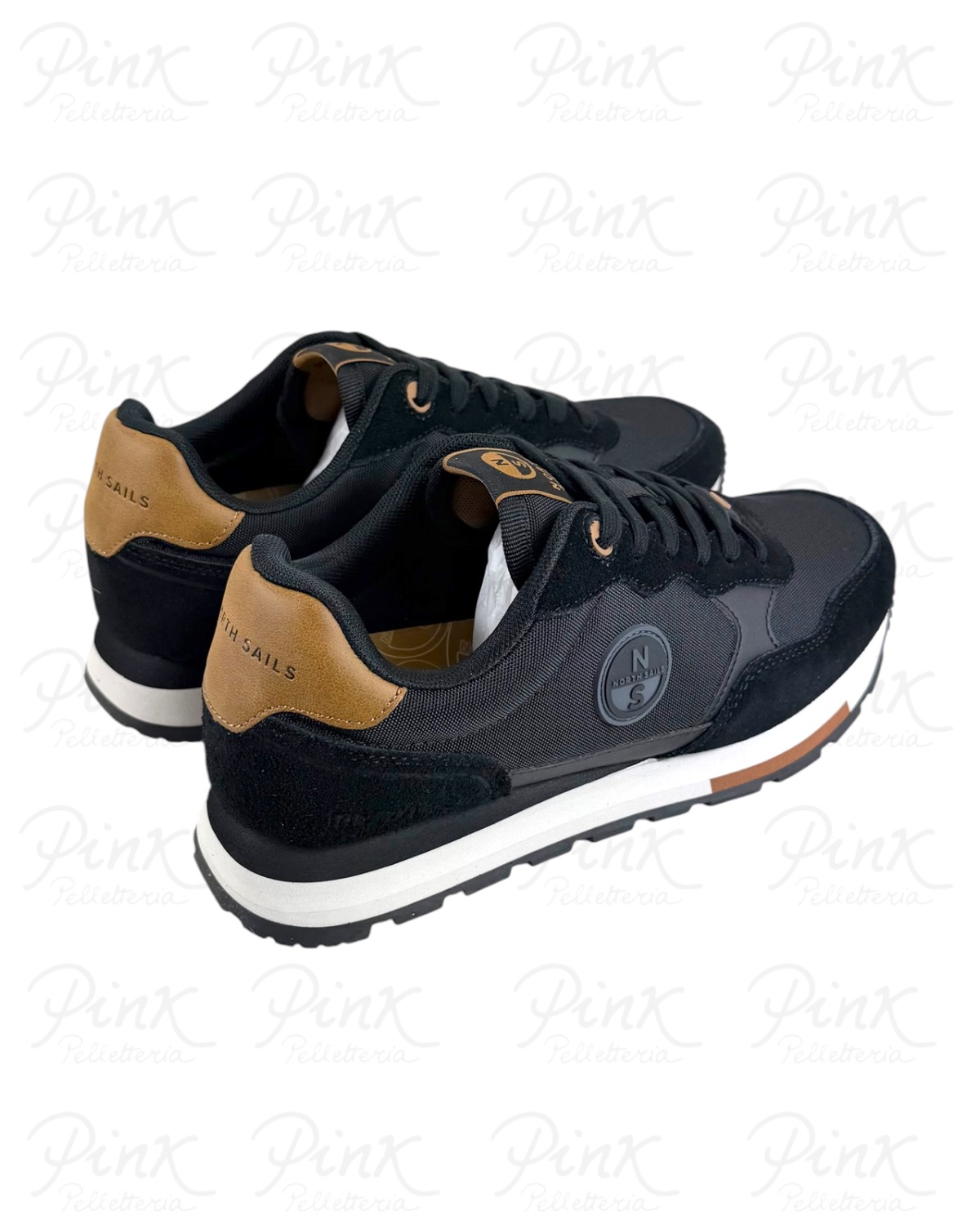 NORTH SAILS Man Route Classic Sneaker M-NS25M114 829 Black/Brown - immagine 4
