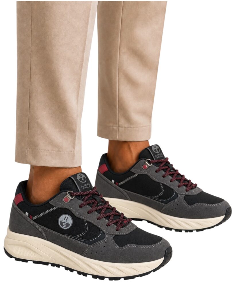 NORTH SAILS Man Wind Plain Sneaker M-NS62M103 810 Grey/Black