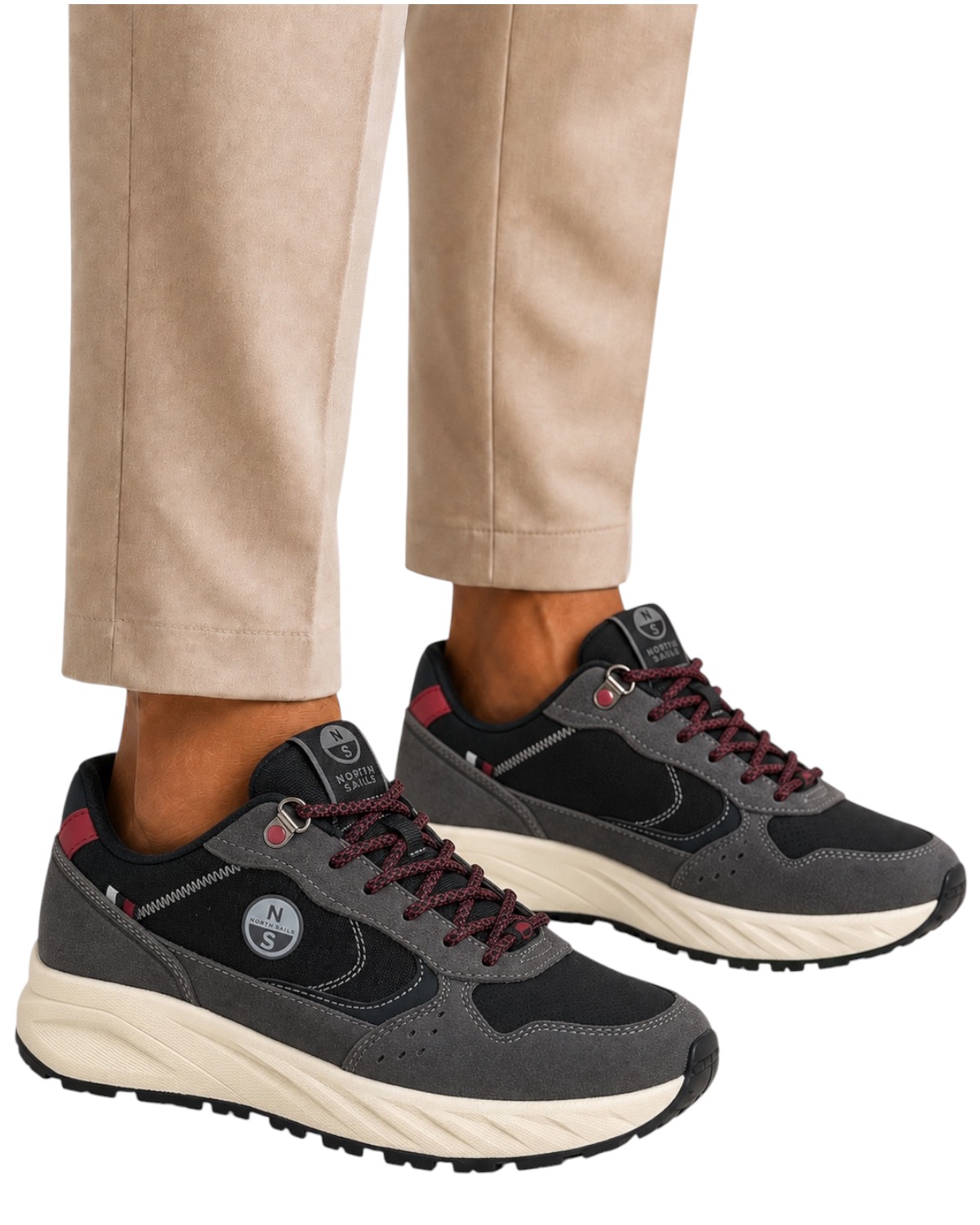 NORTH SAILS Man Wind Plain Sneaker M-NS62M103 810 Grey/Black - immagine 2