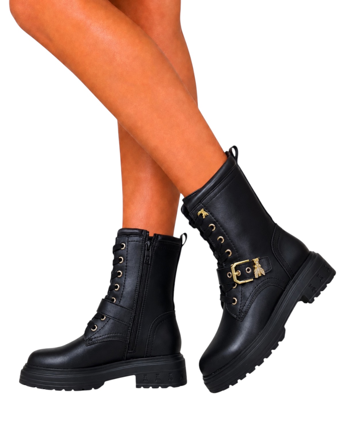 PATRIZIA PEPE Flyeva Anfibio Strass PJ456.31 Nero - immagine 2