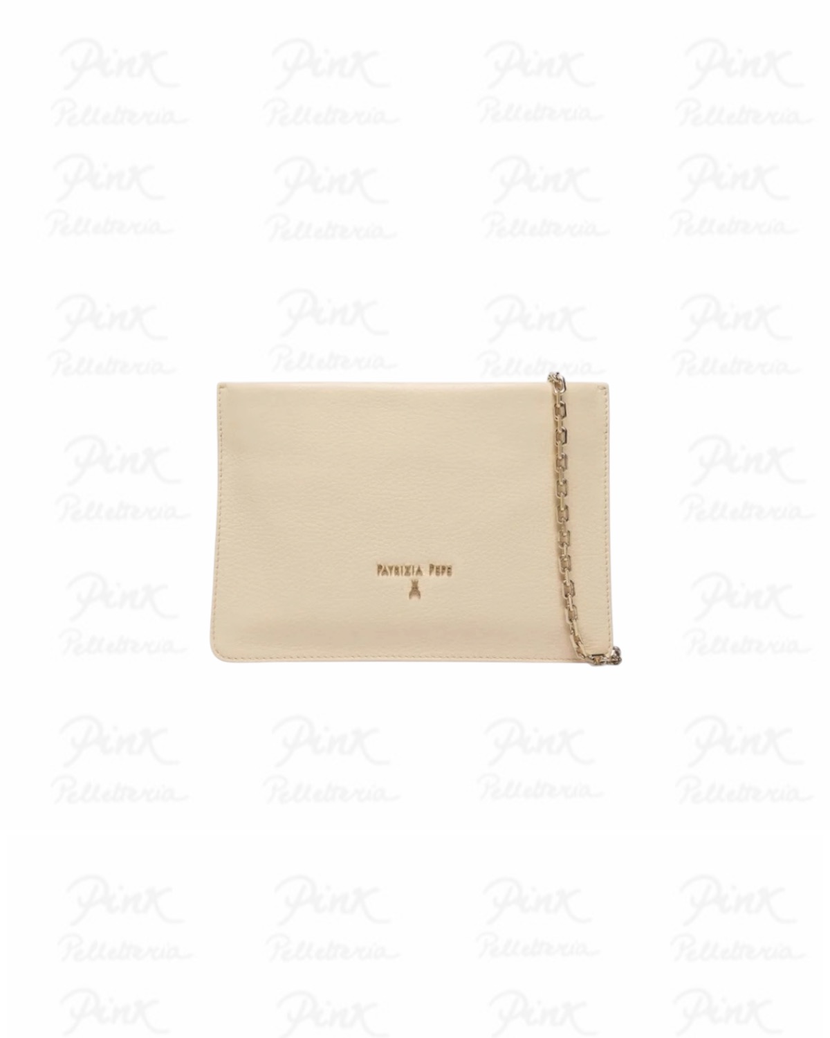 PATRIZIA PEPE Pochette in Pelle 8B0335 L001 W405 Wooly White