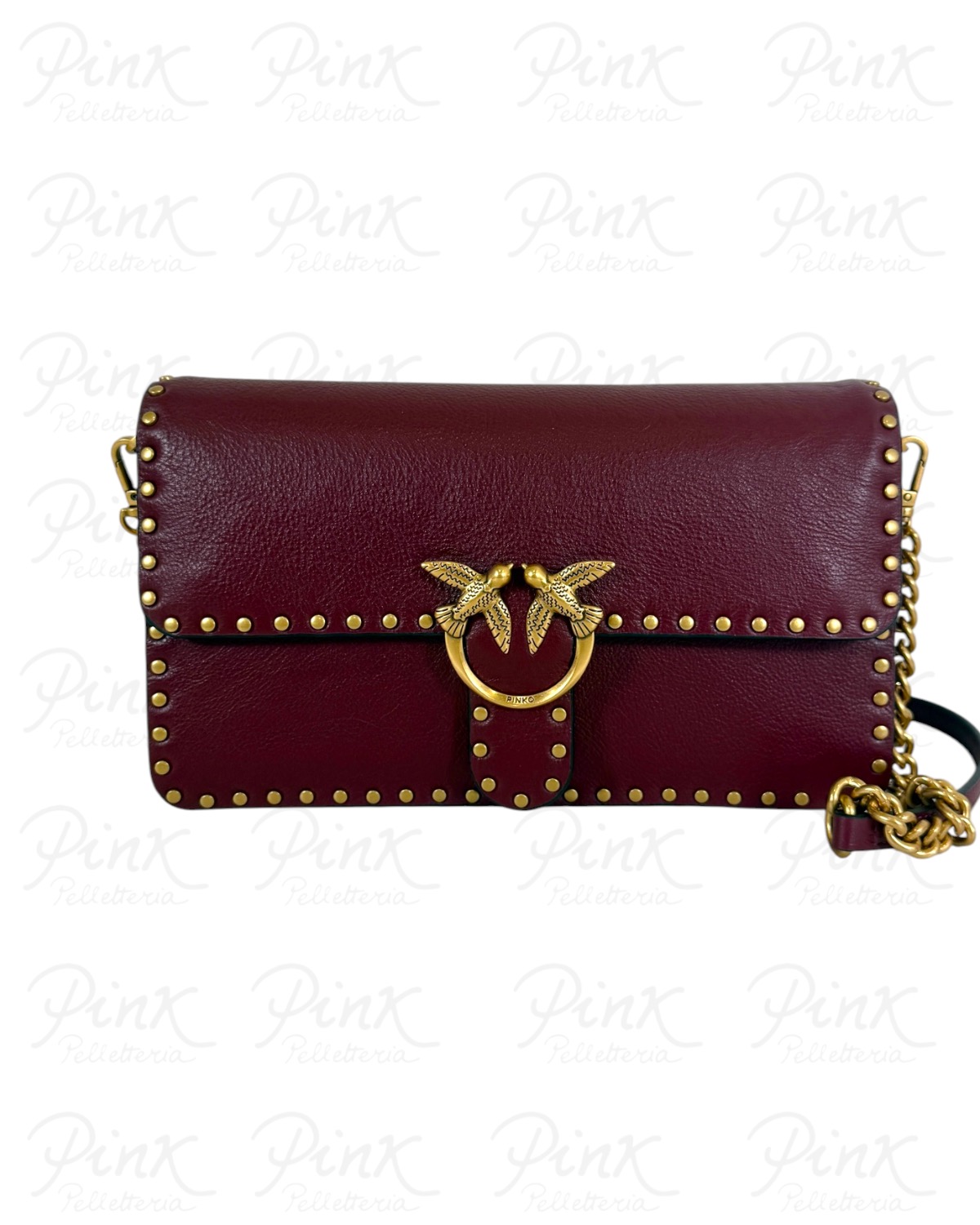 PINKO Classic Slouchy 107664-A2JG-WW5Q Ribes Intenso-Antique Gold