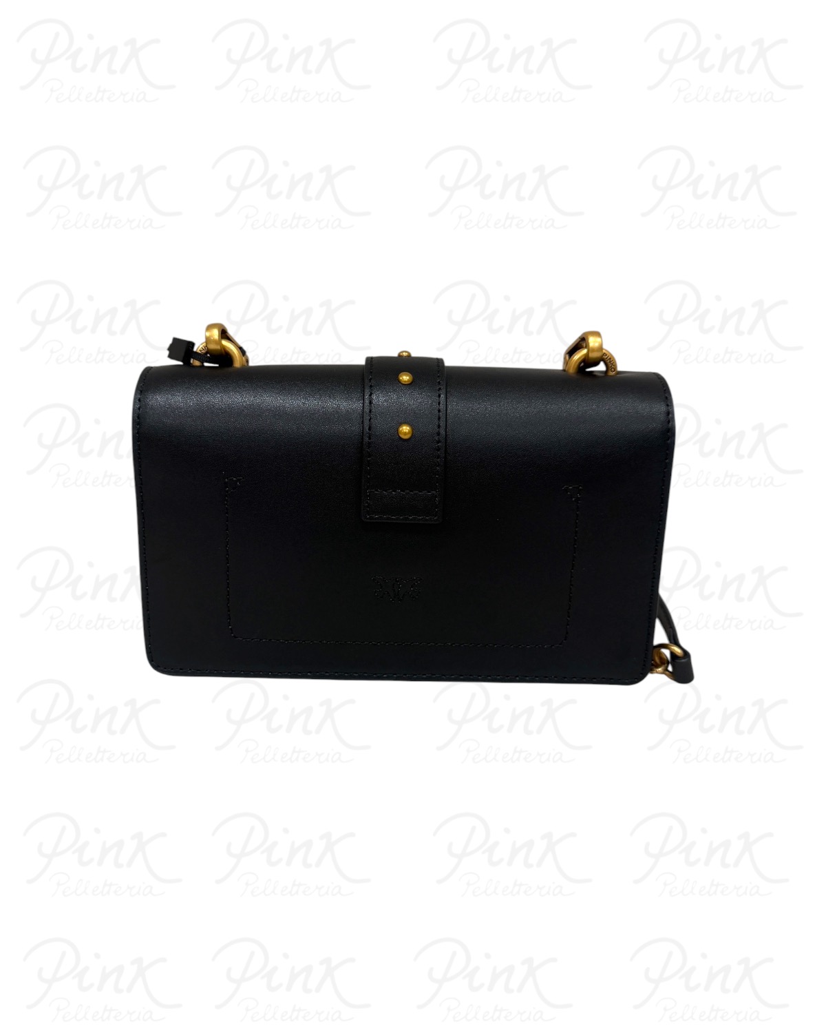 PINKO Love One Mini 107622-A0F1-Z99Q Nero-Antique Gold - immagine 3
