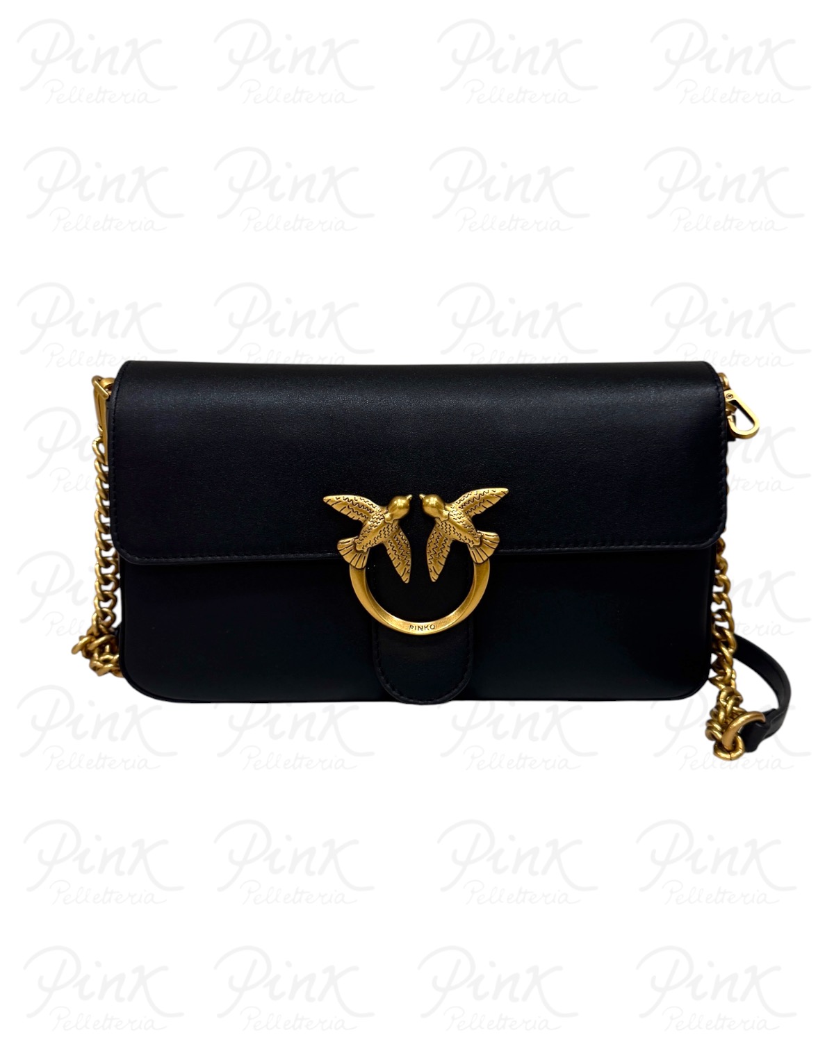 PINKO Love One Slouchy Classic 107925-A2JG-Z99Q Nero-Antique Gold