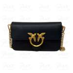 PINKO Love One Slouchy Mini 106244-A2JG-Z99Q Nero-Antique Gold