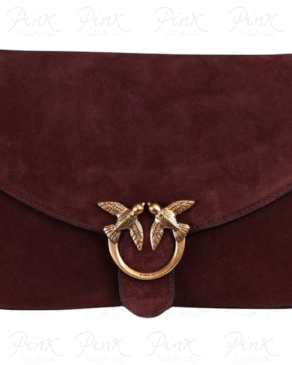 PINKO Love Satchel Classic 107655-A0F6-W34Q Burgundy/Gold - immagine 4