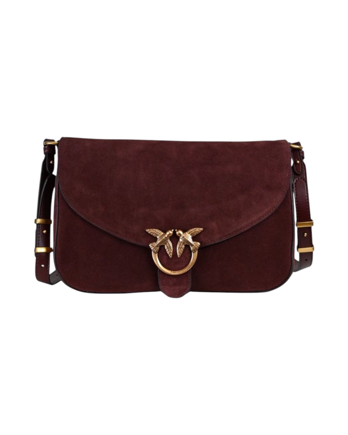 PINKO Love Satchel Classic 107655-A0F6-W34Q Burgundy/Gold