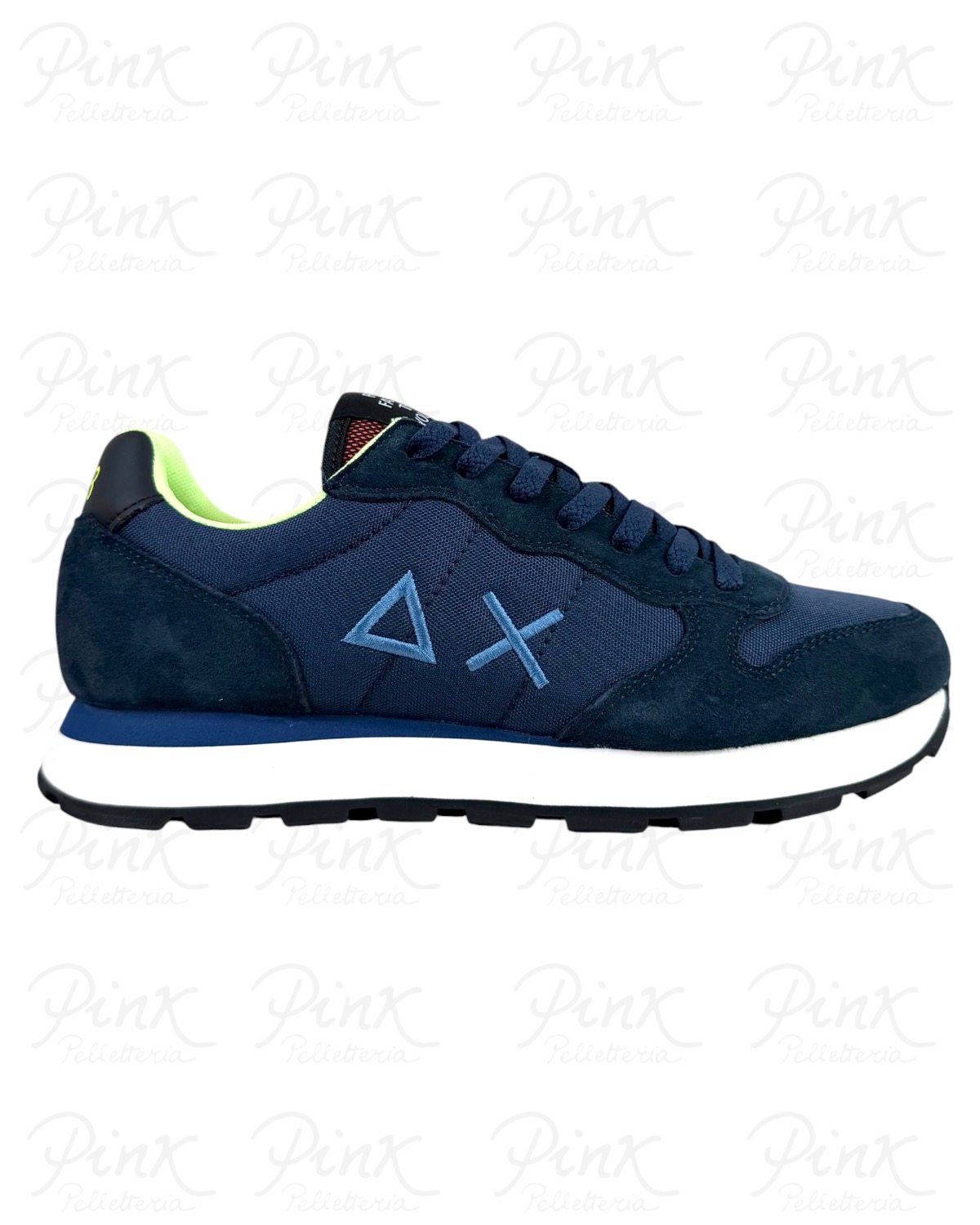 SUN68 Man Tom Fluo Sneaker BZ46102 07 Navy Blue
