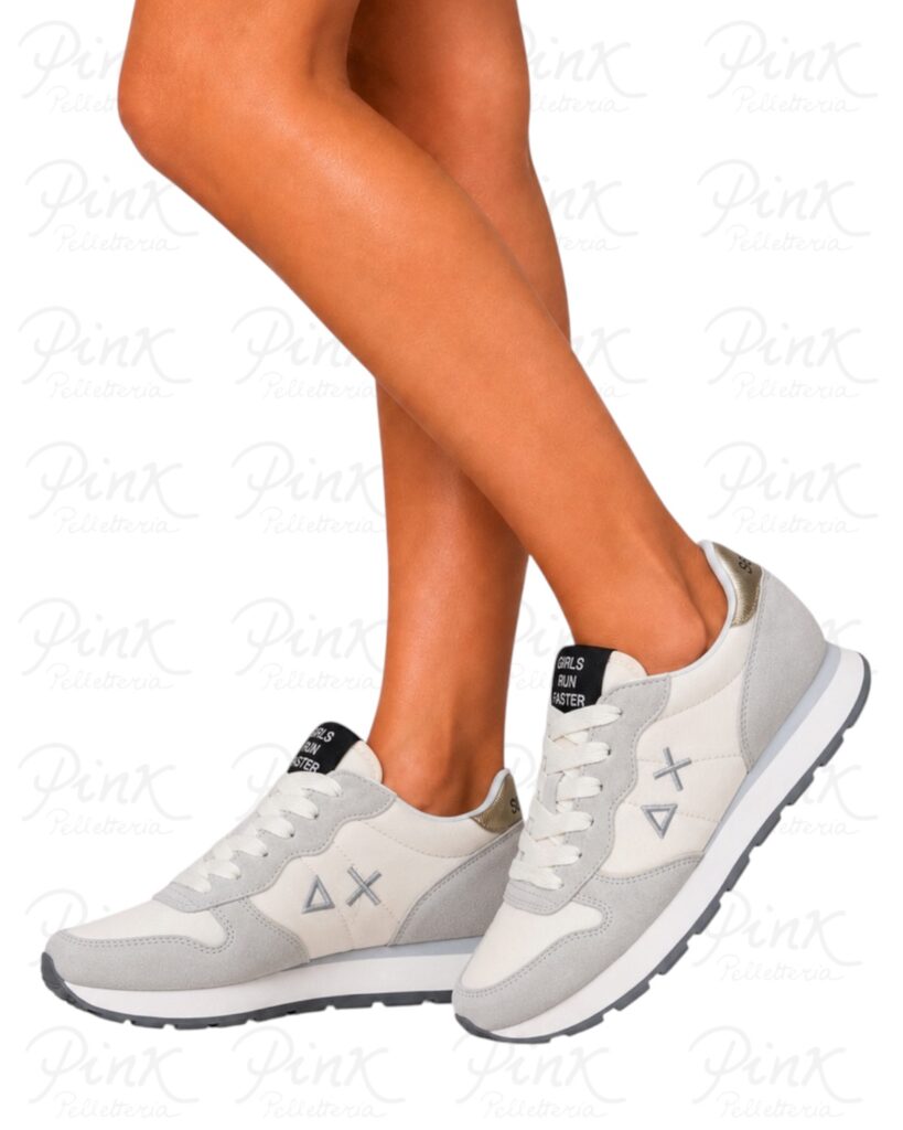SUN68 Woman Ally Silver Gold Sneaker BZ46202 31 Bianco Panna