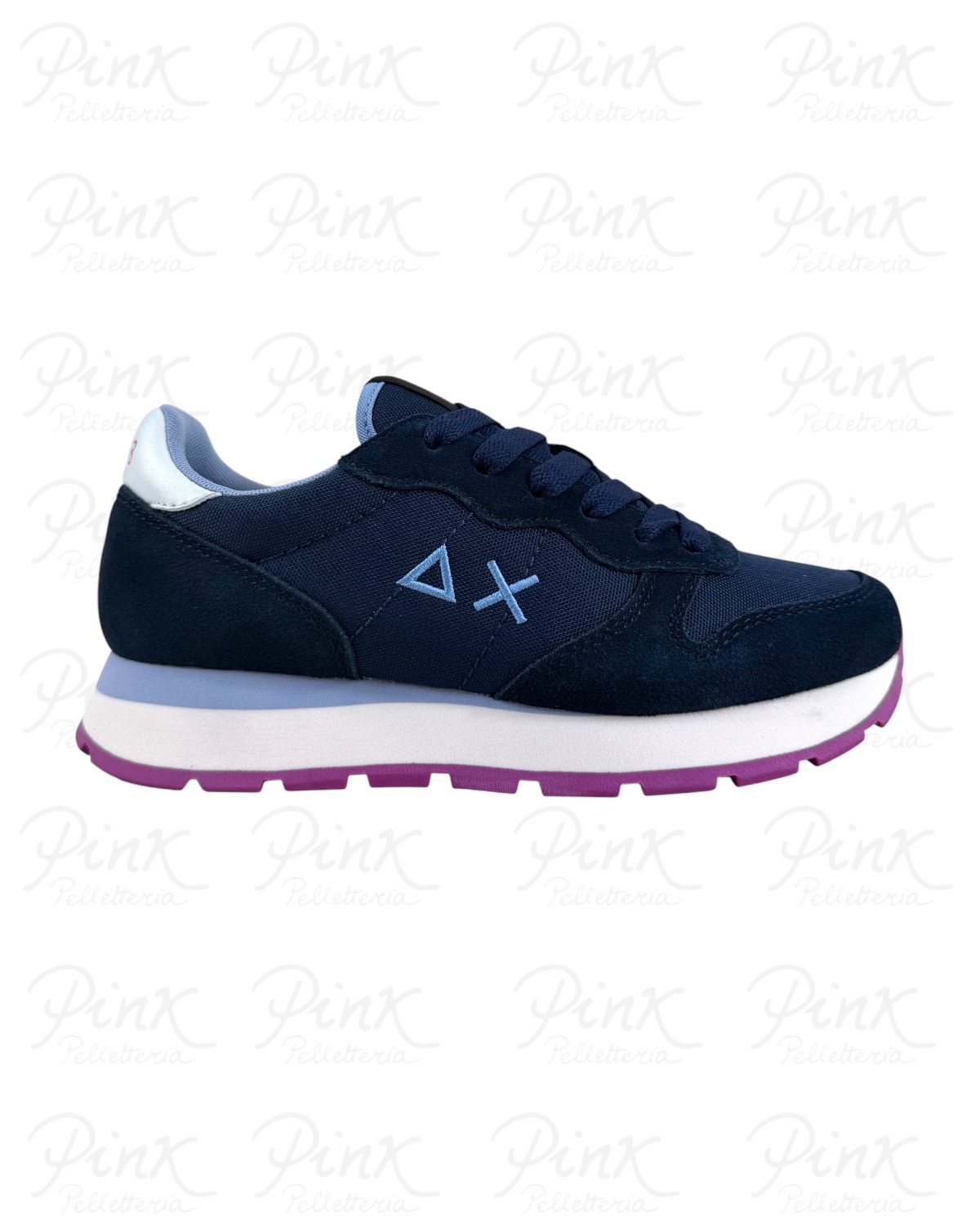 SUN68 Woman Ally Solid Sneaker BZ46201 07 Navy Blue