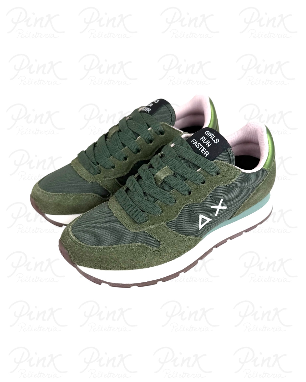 SUN68 Woman Ally Solid Sneaker BZ46201 74 Militare Scuro - immagine 3