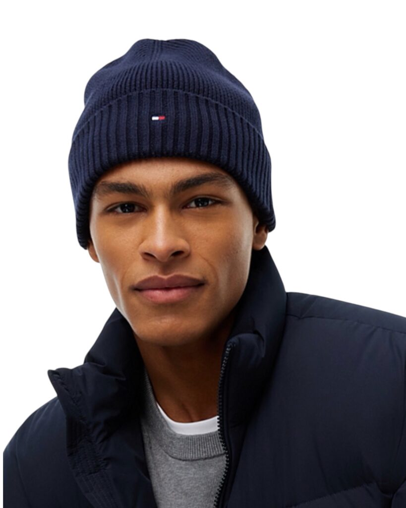 TOMMY HILFIGER Man Th Flag Pima Cotton Beanie AM0AM12796-DW6 Blue