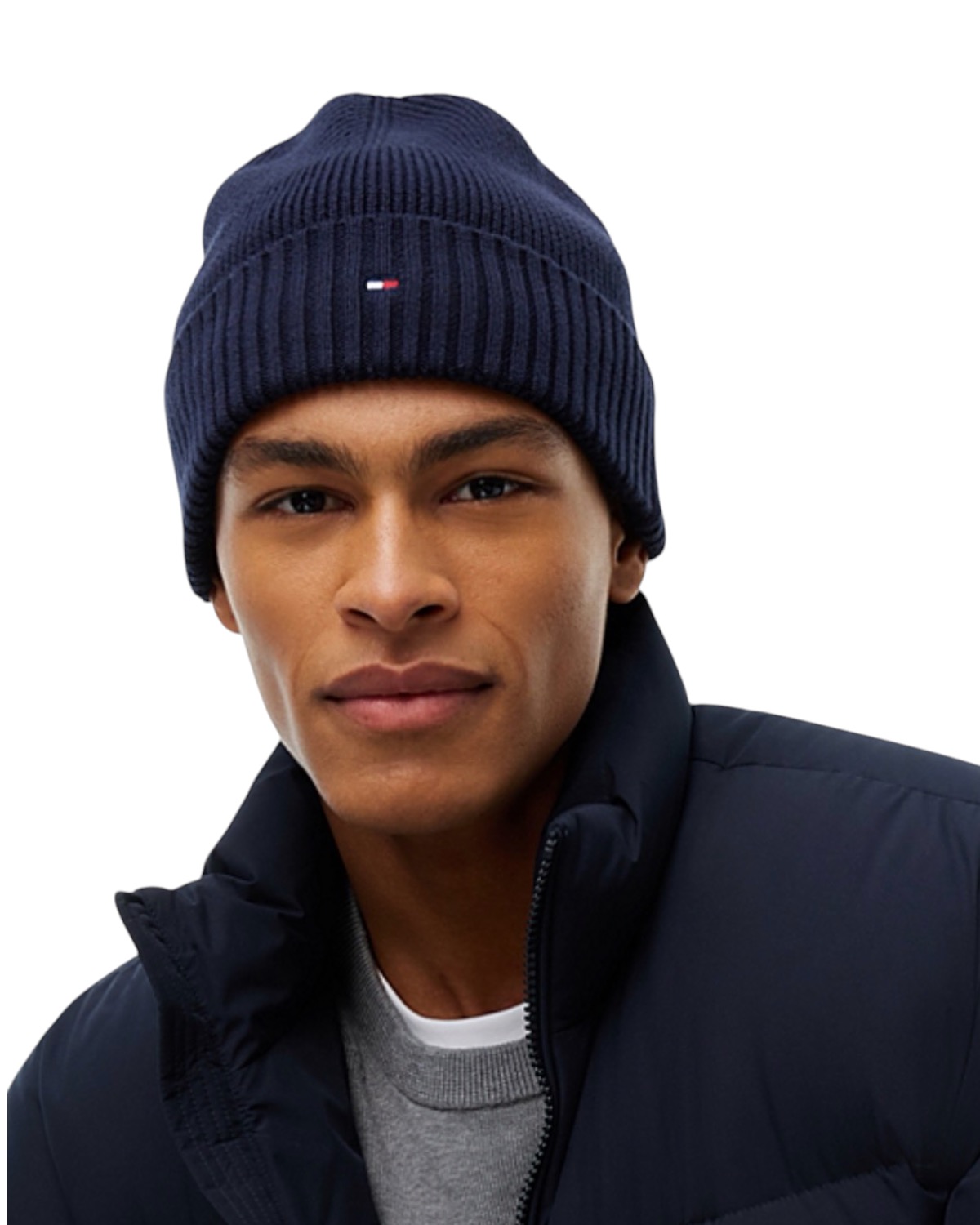 TOMMY HILFIGER Man Th Flag Pima Cotton Beanie AM0AM12796-DW6 Blue - immagine 2