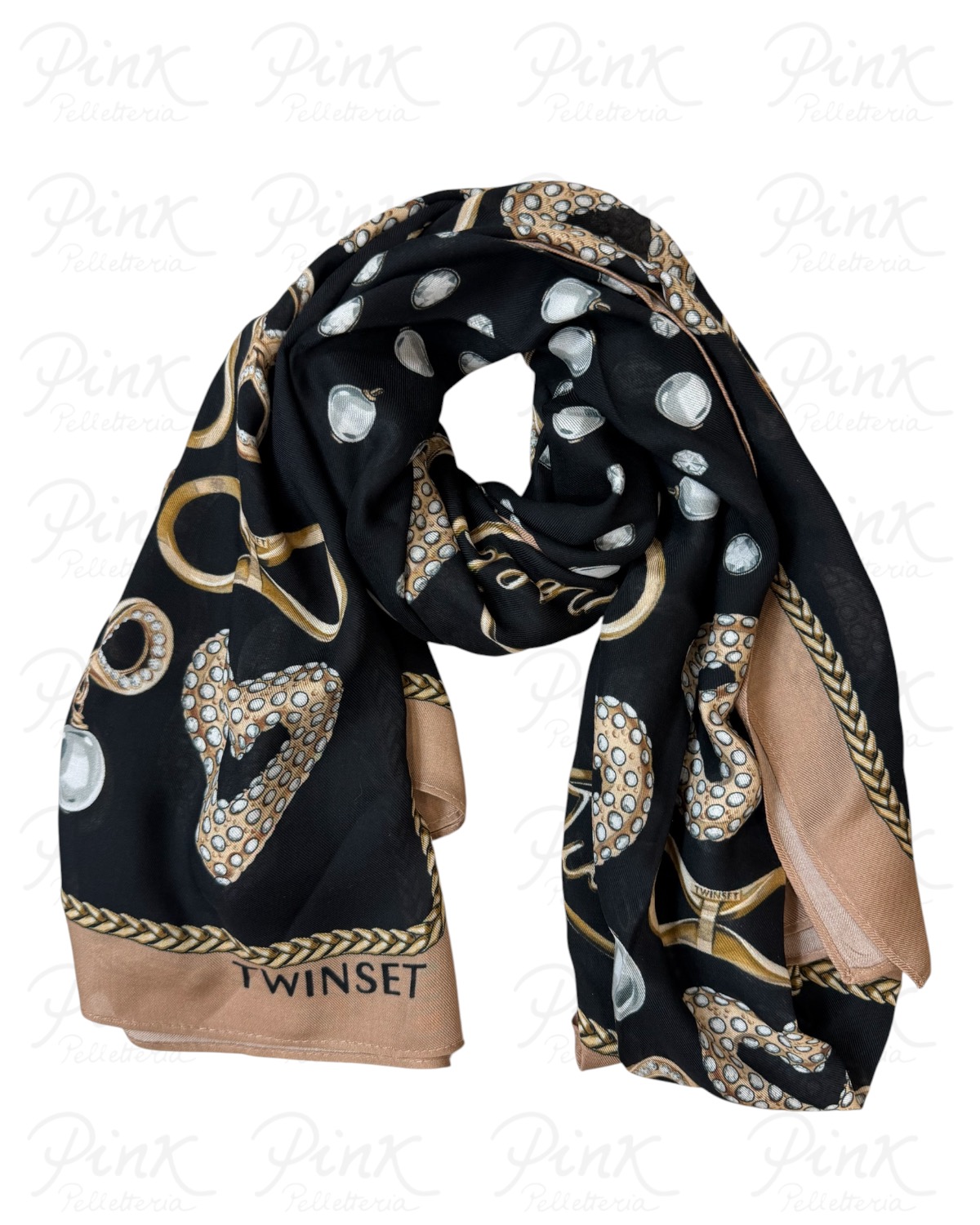 TWINSET Bijoux Print Kefia 262TA4630 00006 Nero