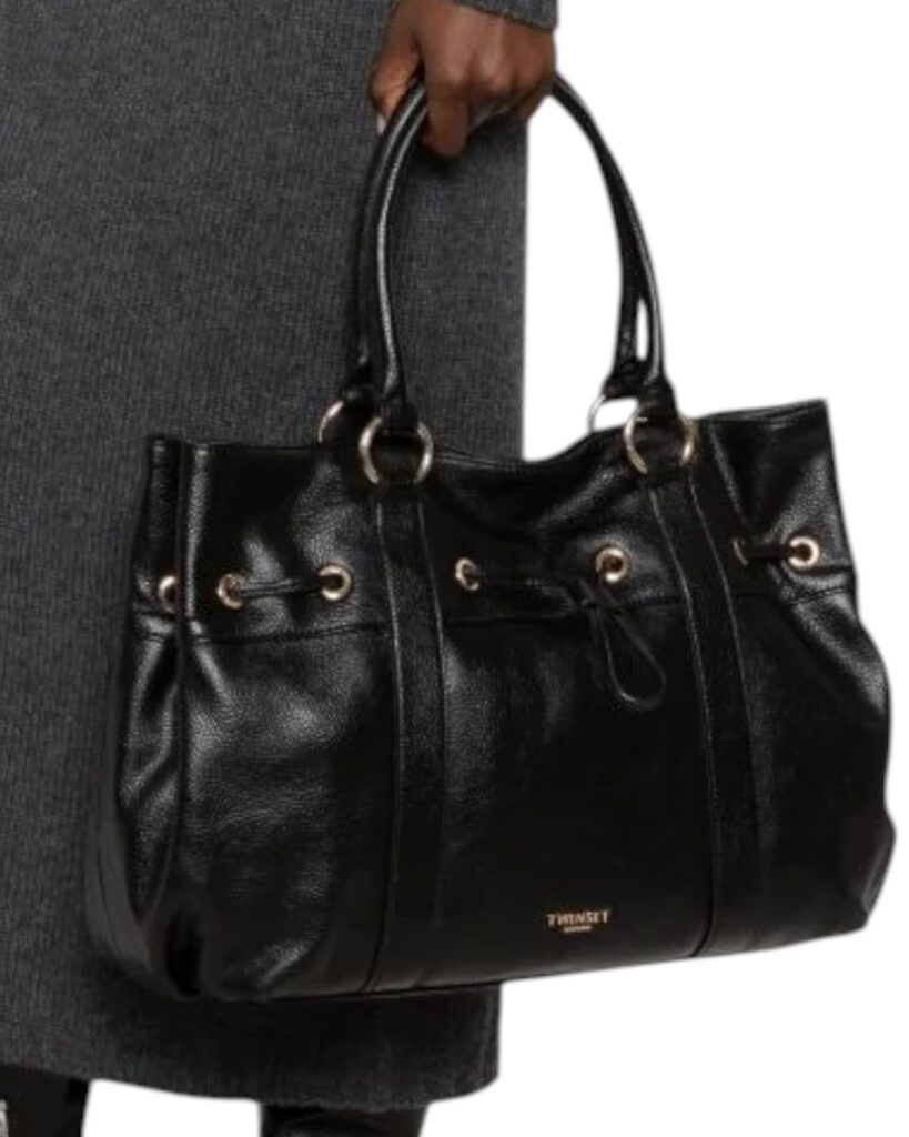 TWINSET Ruffle Bag 2 Manici 262TD8060 00006 Nero