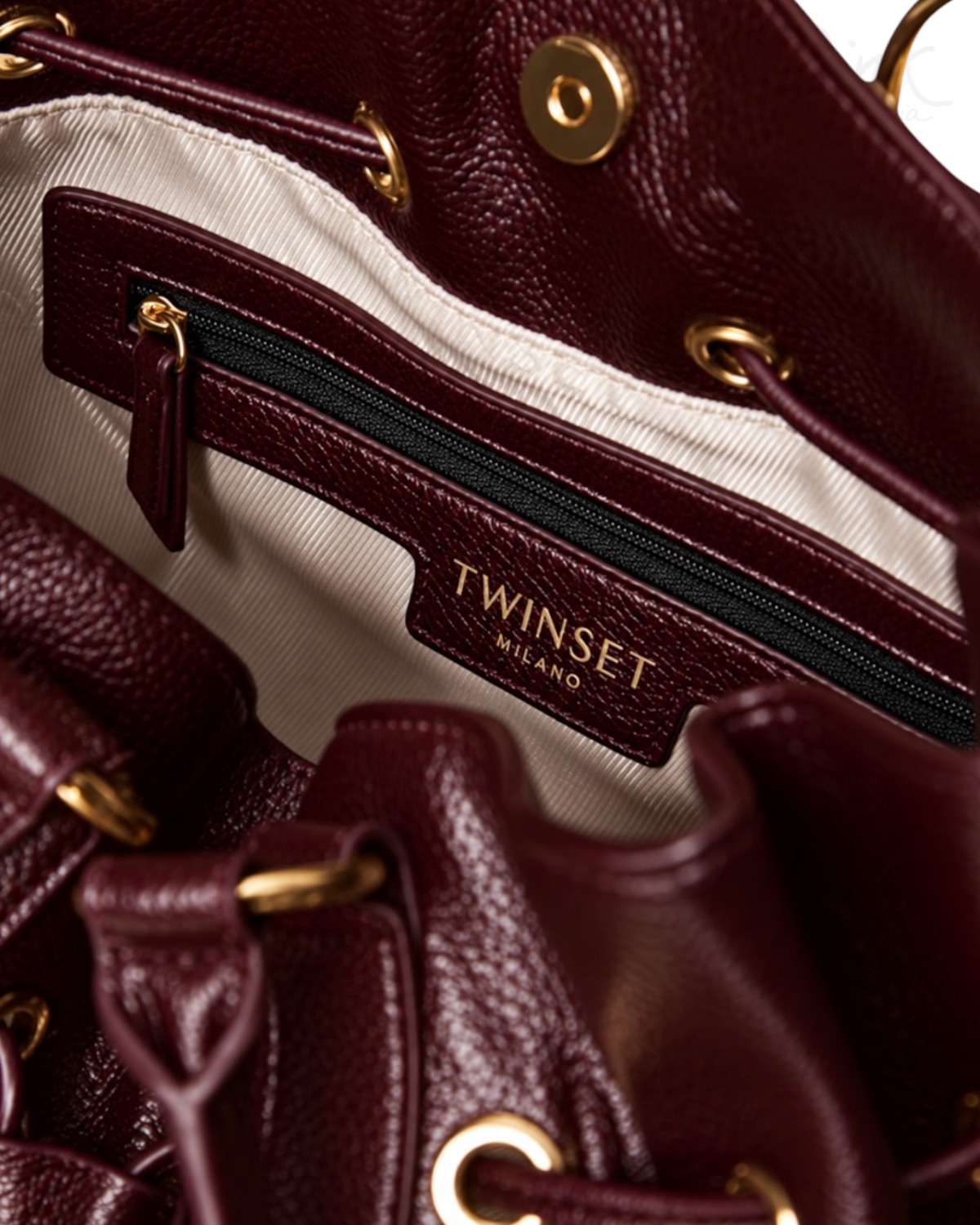TWINSET Ruffle Bag Shopping 262TD8061 00020 Bordeaux - immagine 4