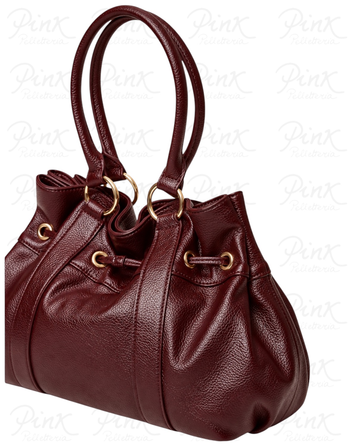 TWINSET Ruffle Bag Shopping 262TD8061 00020 Bordeaux - immagine 5