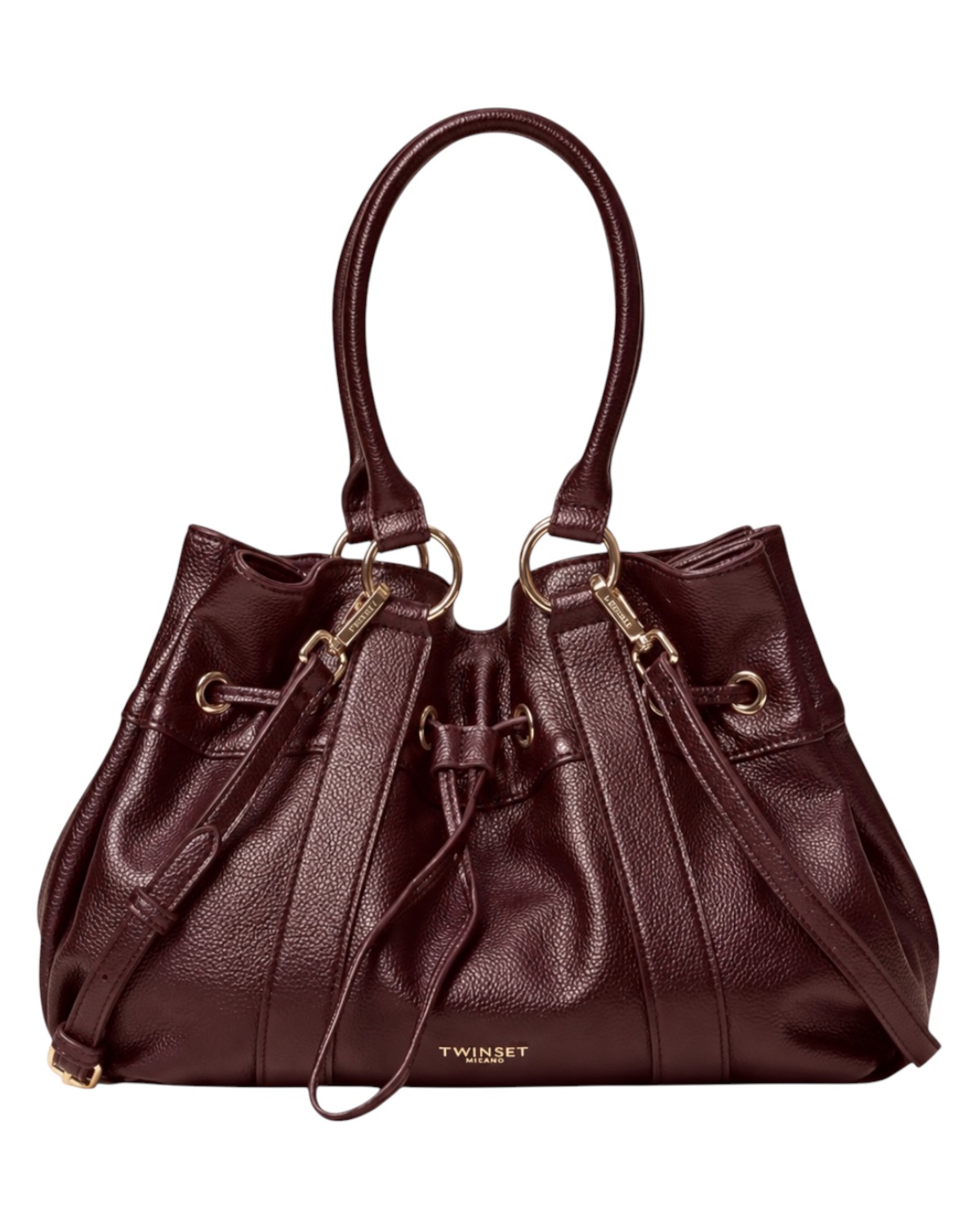 TWINSET Ruffle Bag Shopping 262TD8061 00020 Bordeaux