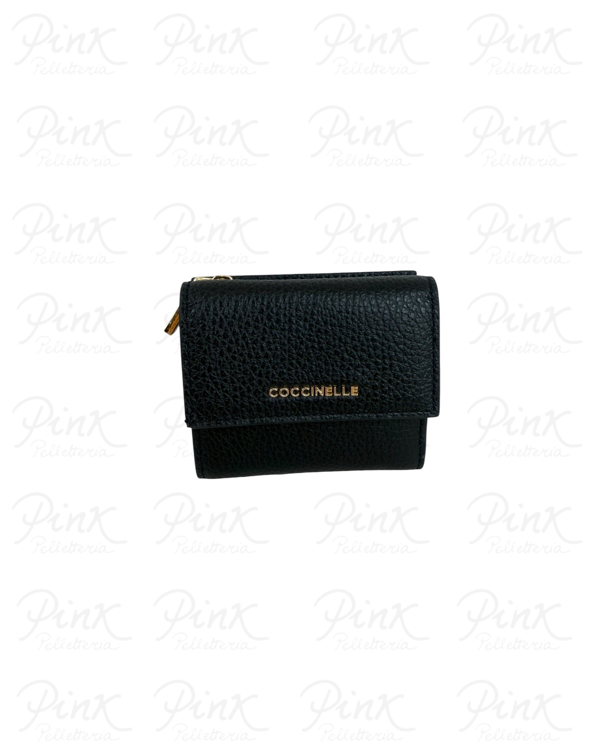 COCCINELLE Metallic Soft Portafoglio in Pelle E2MW511B801-001 Noir