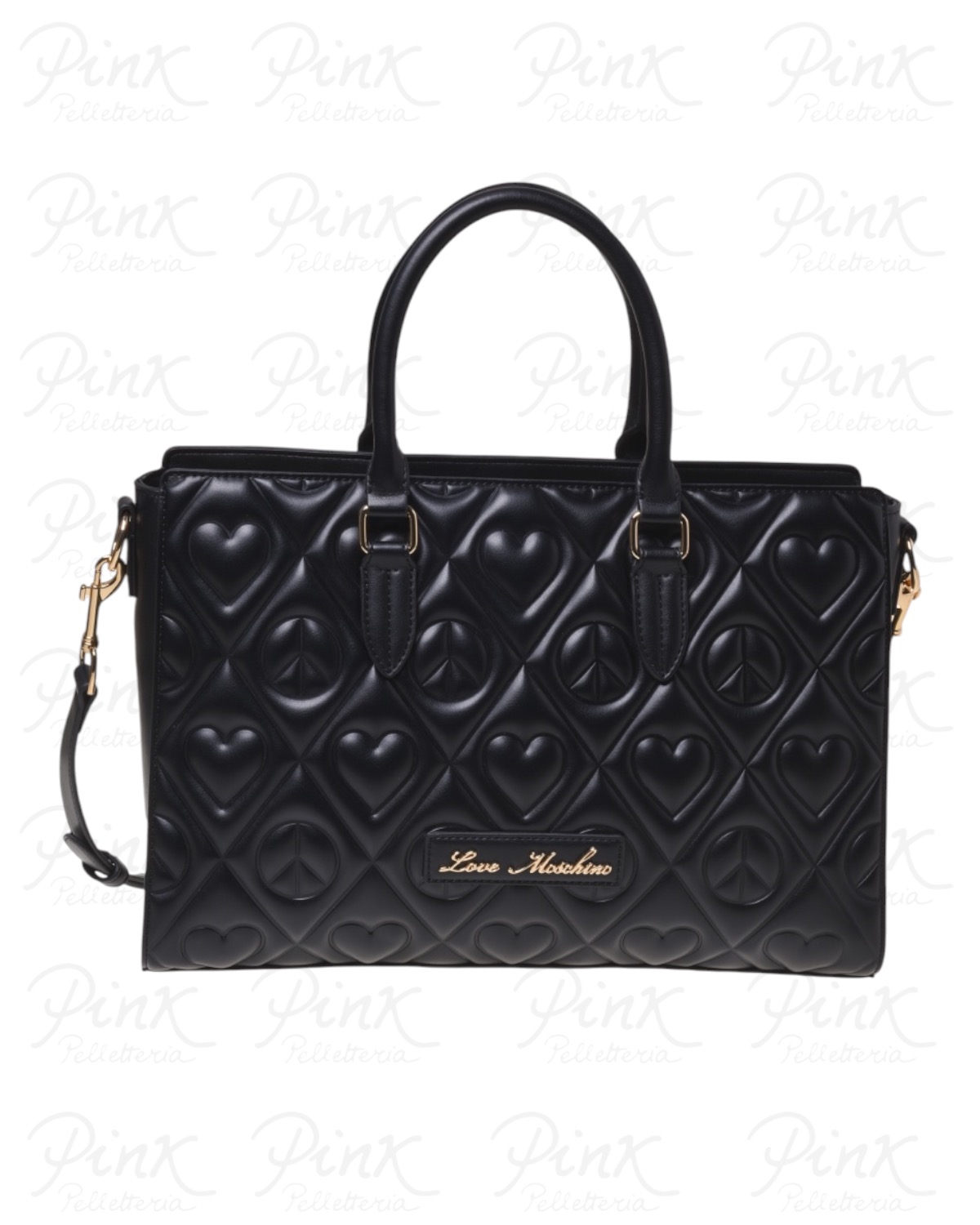 LOVE MOSCHINO Embossed Borsa a Mano c/Tracolla JC4263PP0P-KQ0-000 Nero