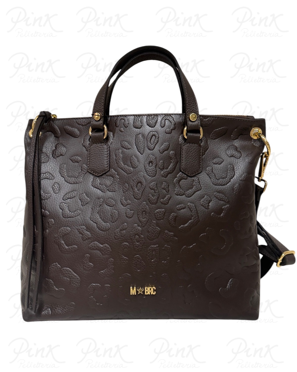 M*BRC Print Borsa 2 Manici Grande I212 Testa di Moro