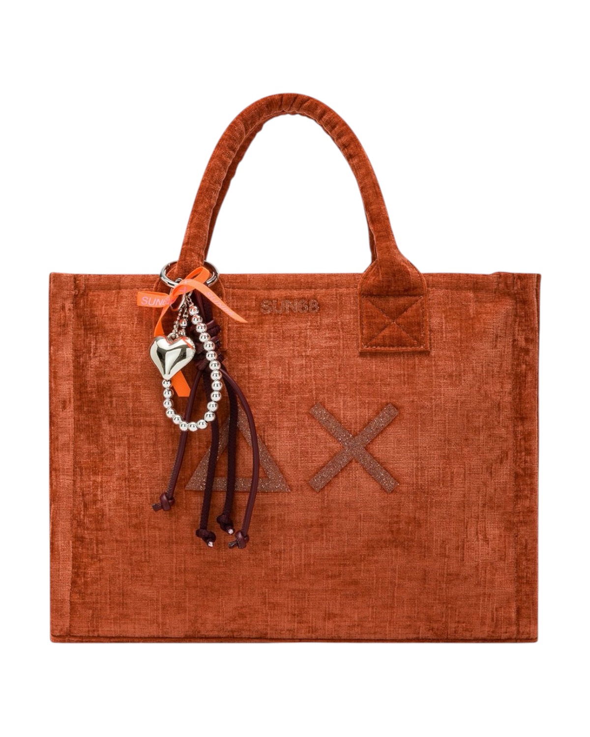 SUN68 Woman Velvet Cali Midi Bag W46205-36 Rust