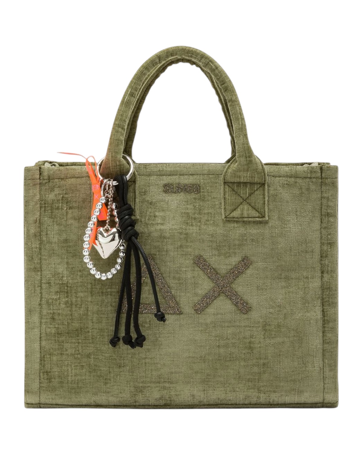 SUN68 Woman Velvet Cali Midi Bag W46205-84 Verde Salvia