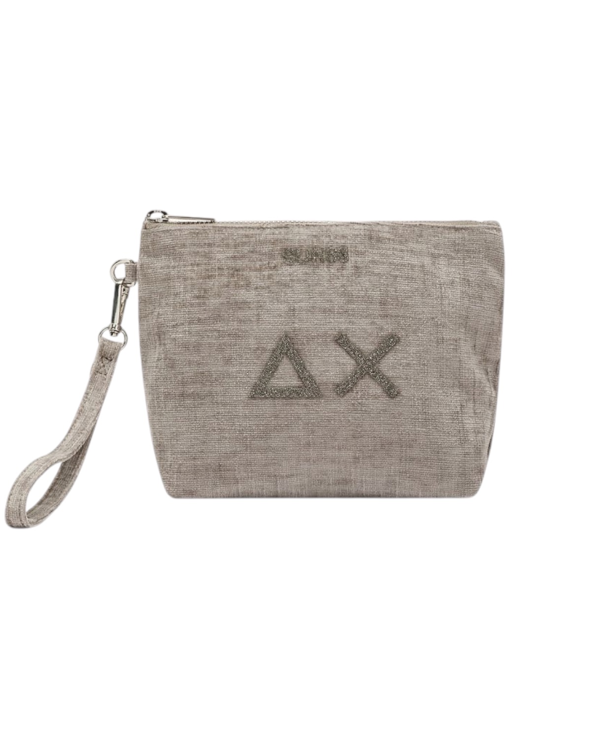 SUN68 Woman Velvet Mini Pouche W46202-06 Grigio Chiaro