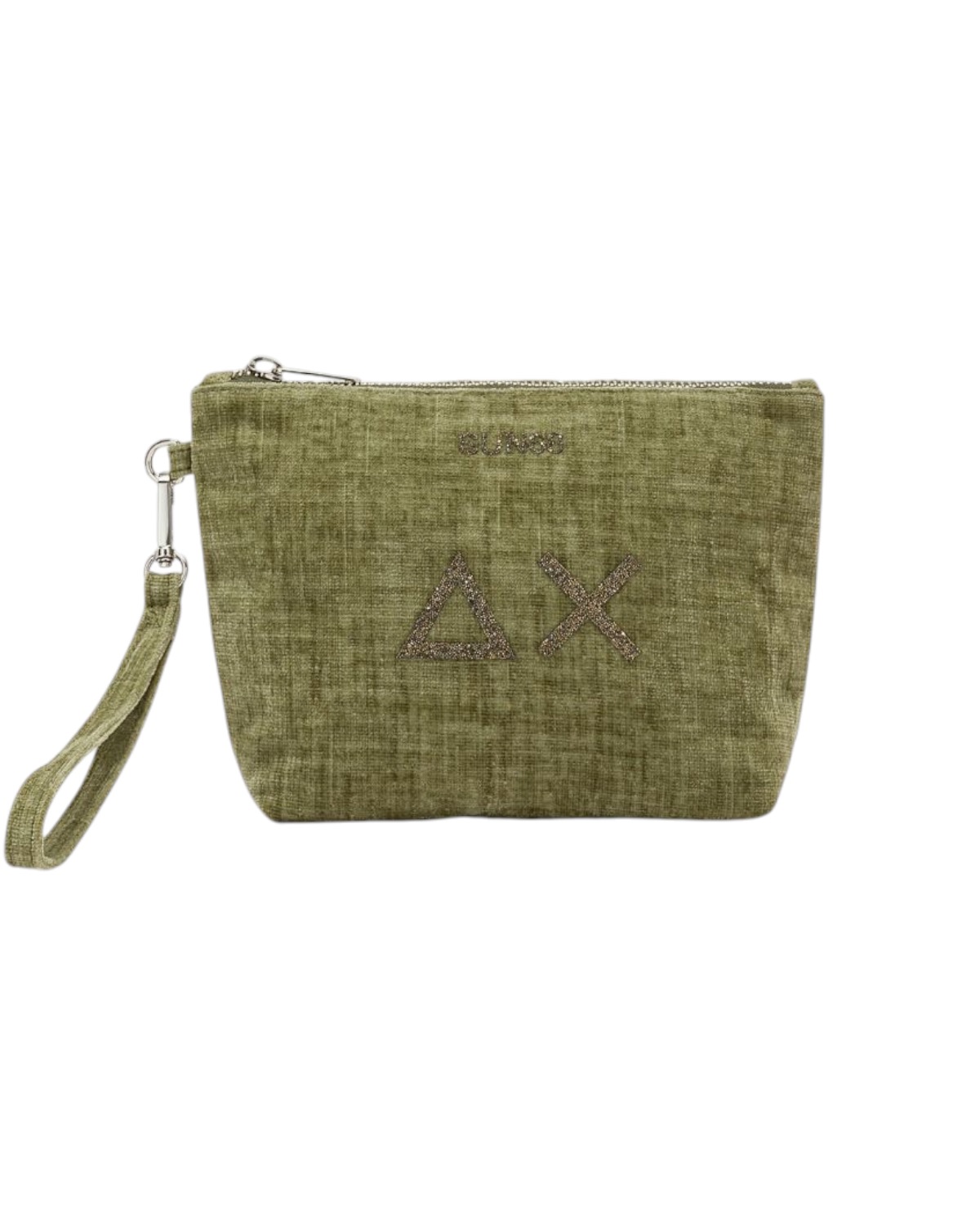 SUN68 Woman Velvet Mini Pouche W46202-84 Verde Salvia
