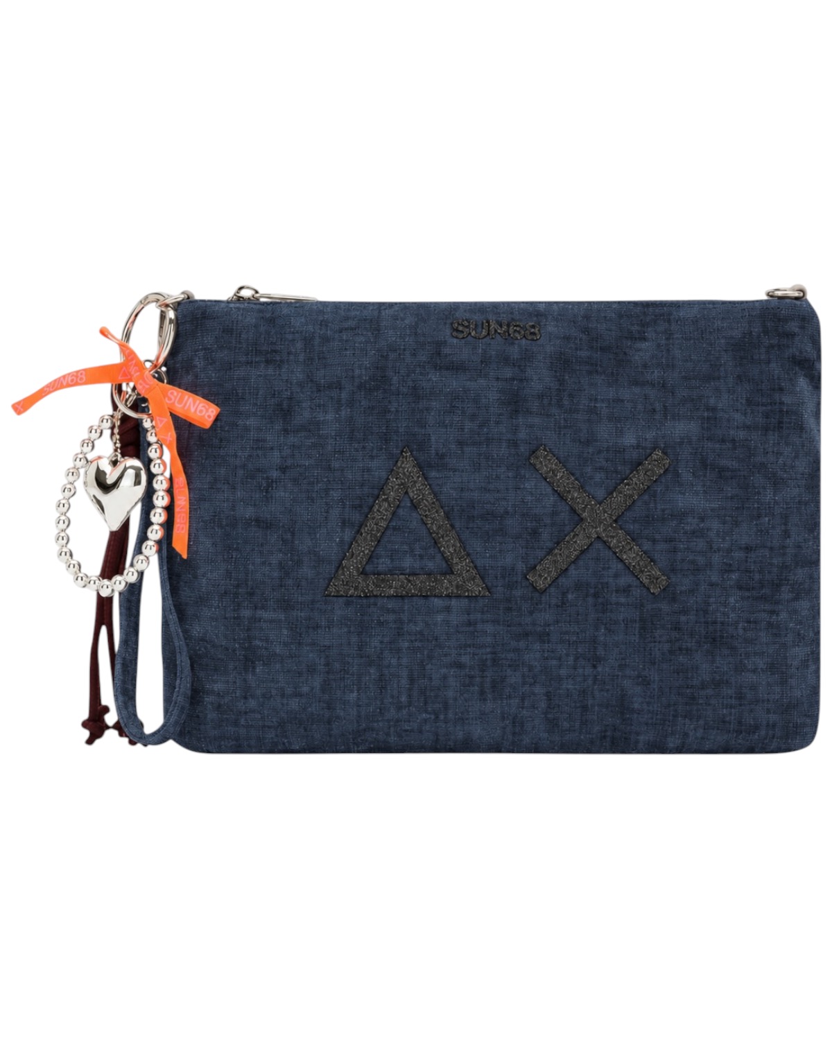 SUN68 Woman Velvet Pochette c/Tracolla W46203-07 Navy Blue