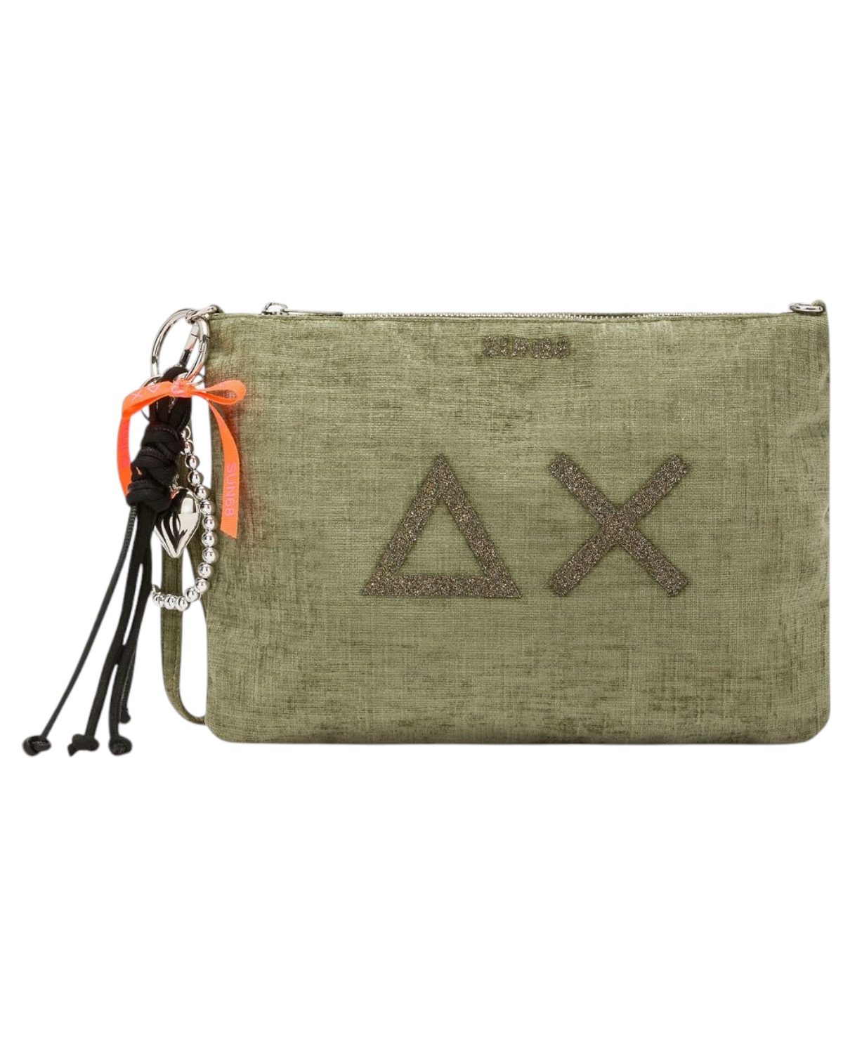 SUN68 Woman Velvet Pochette c/Tracolla W46203-84 Verde Salvia
