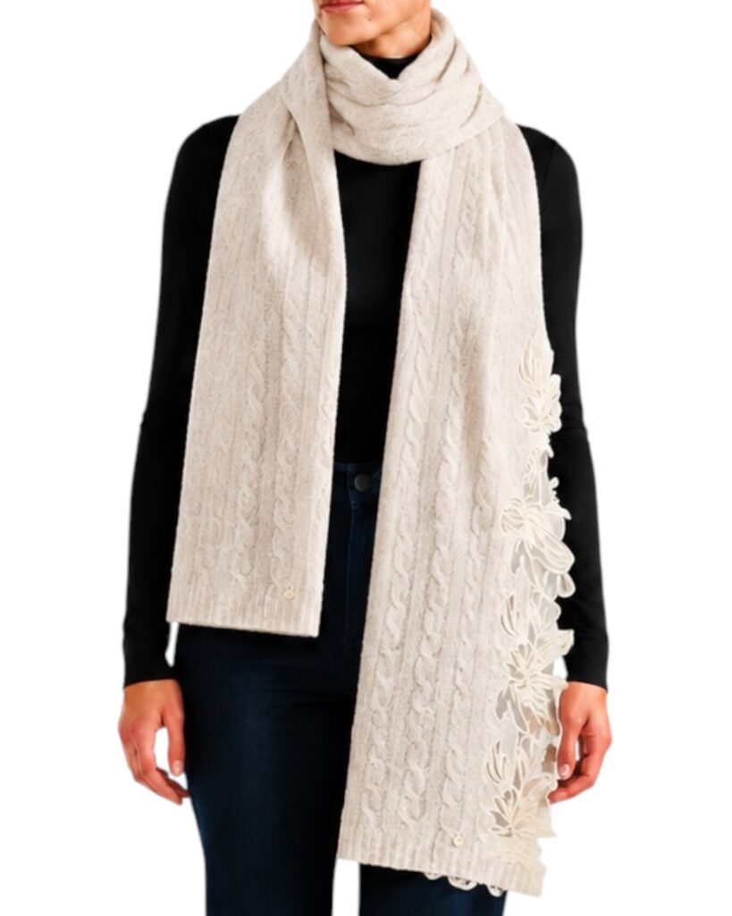 GUESS Knitted Scarf AW5671POL03 WHI White