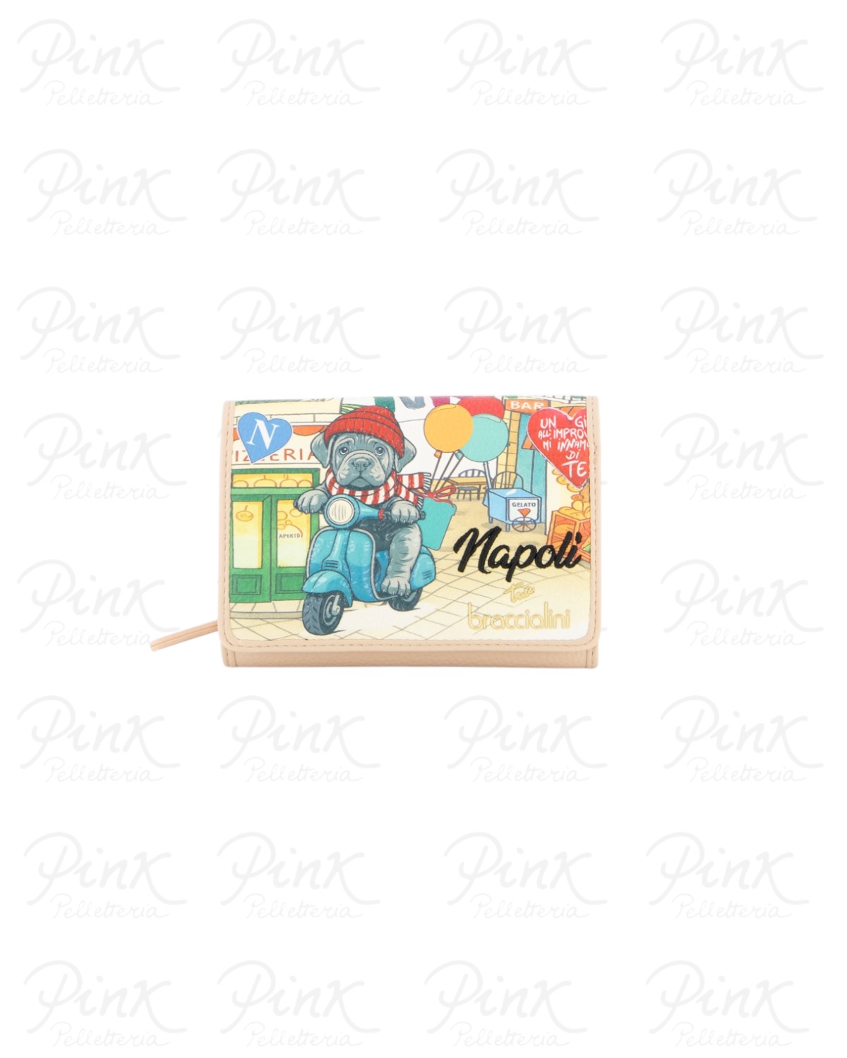 BRACCIALINI Cartoline Napoli Portafoglio B19171_126-CA-818 Multicolor