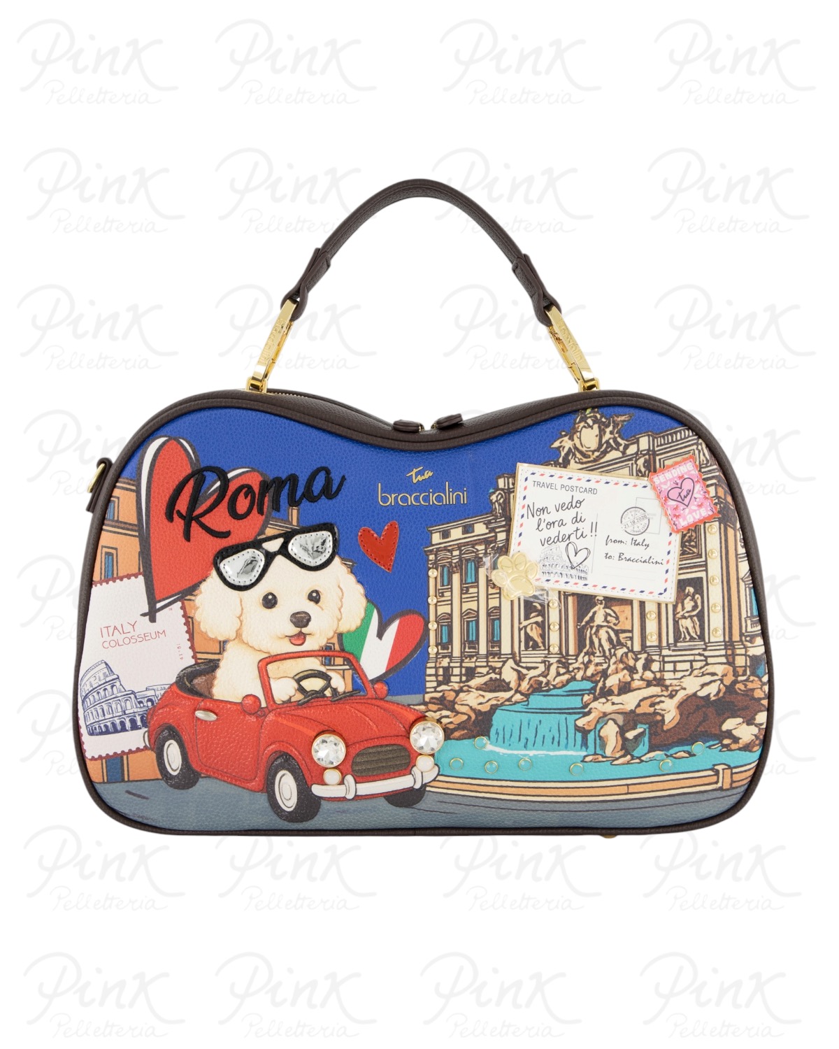 BRACCIALINI Cartoline Roma Borsa a Mano M. B19163-YY-818 Multicolor