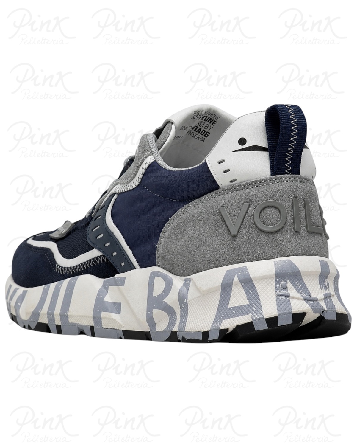 VOILE BLANCHE Man Club01 Sneaker 0012017465-16-1C05 Blue-Grey - immagine 5