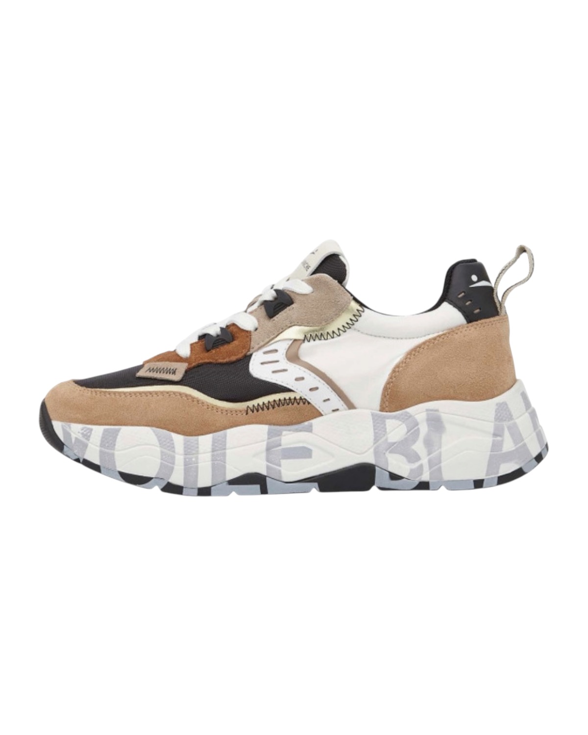 VOILE BLANCHE Woman Club105 Sneaker 0012017475-05-1D33 Brown-Black-Dove